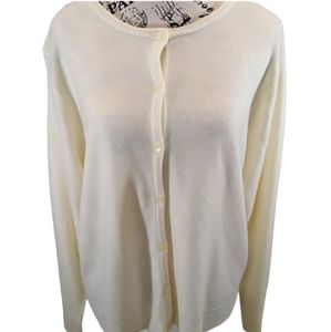 Lemon‎ Grass Pale Buttercream Cardigan Women's Size XL